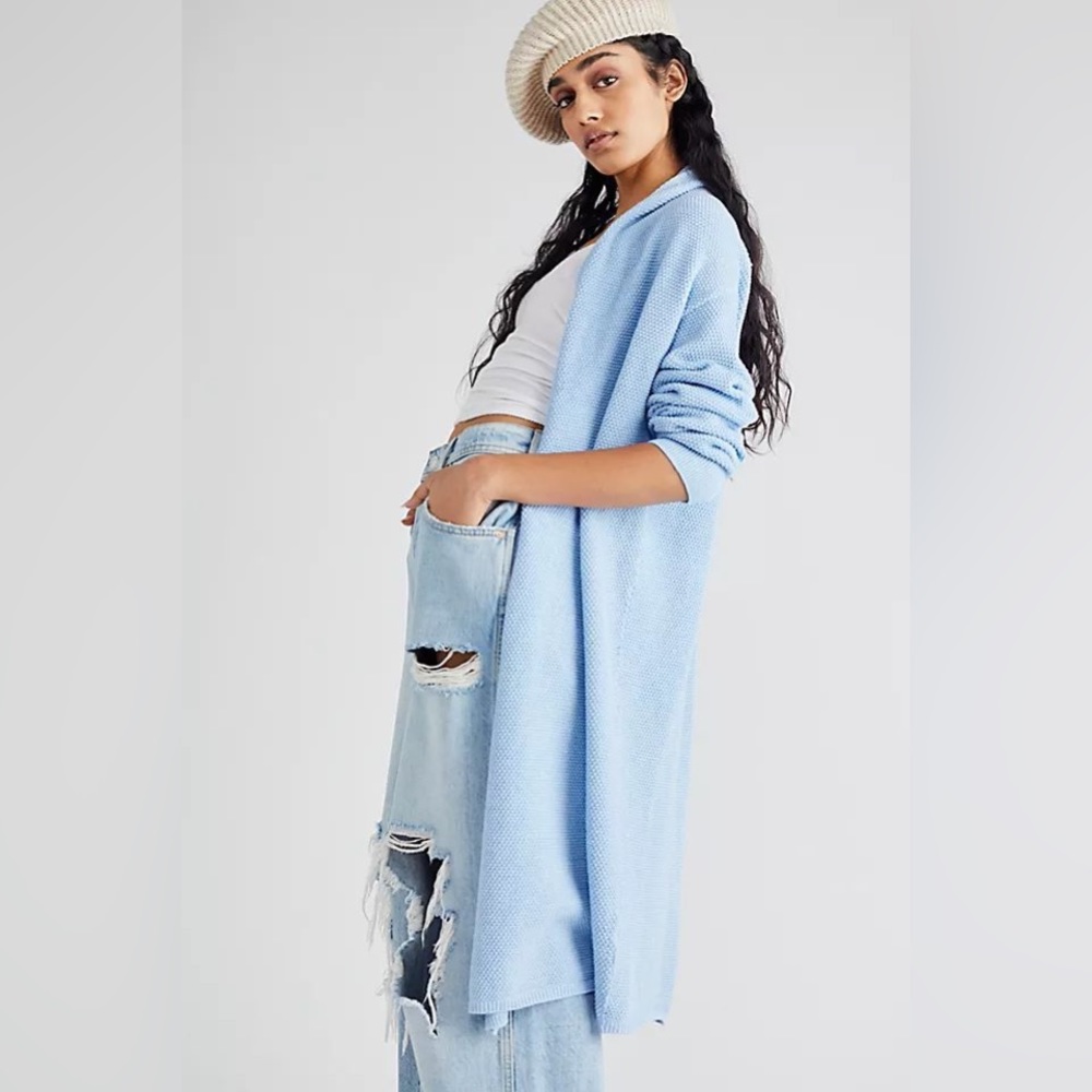Free People Hailee Convertible Cardigan in Blue